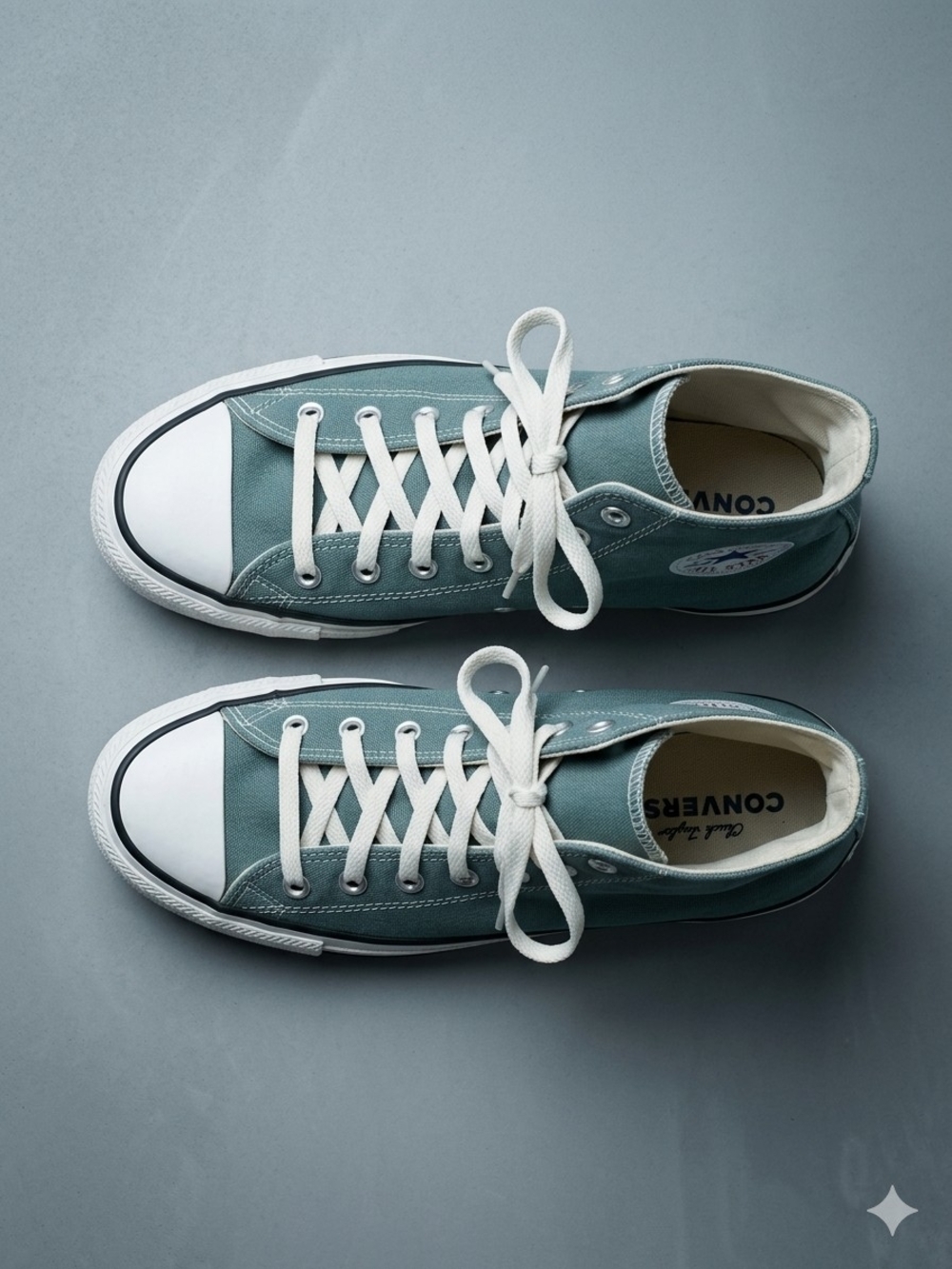 Converse Low Top Sneakers in Seafoam Green and White